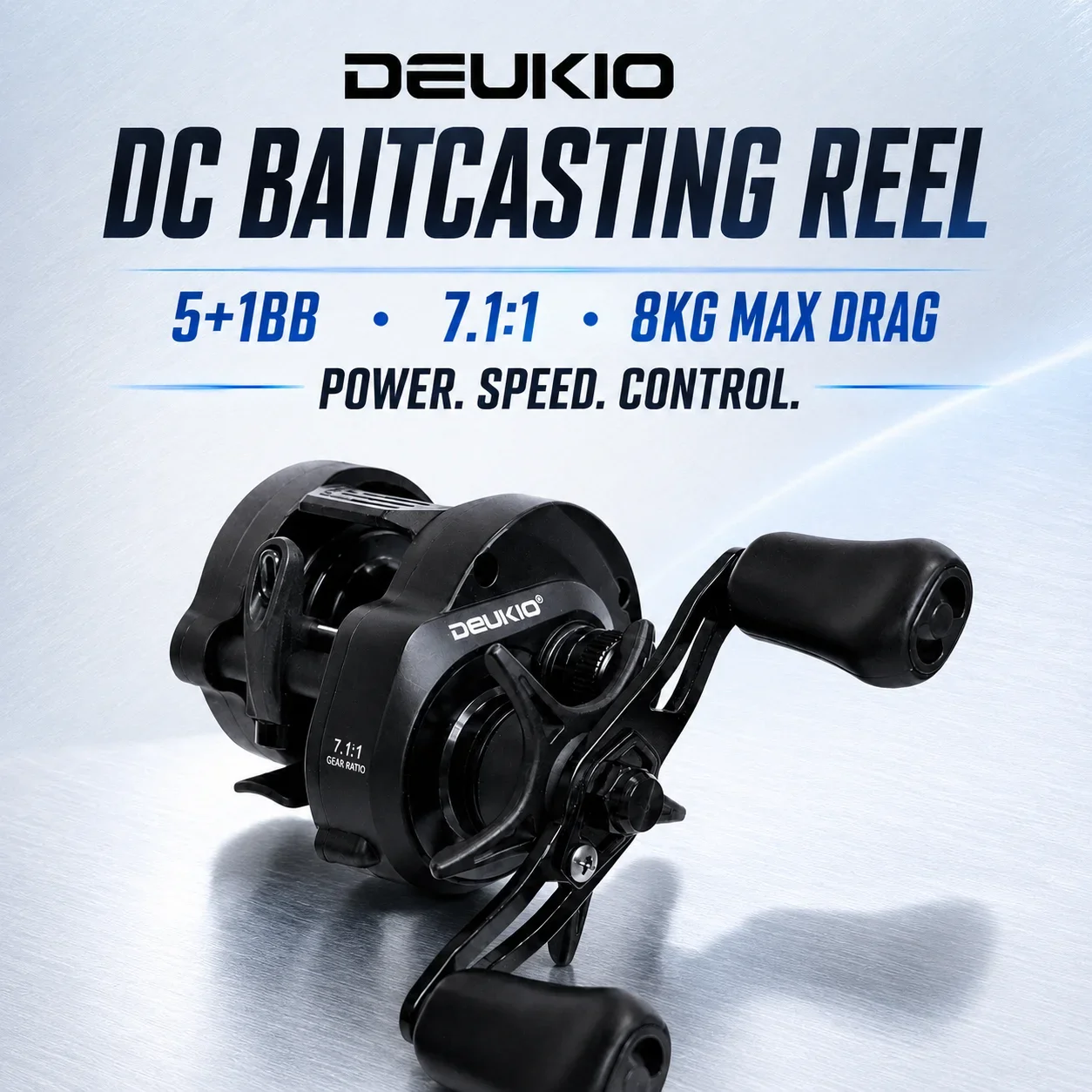 Ocean Drum Wave - DEUKIO DC Baitcasting Reel, 7.1:1 High