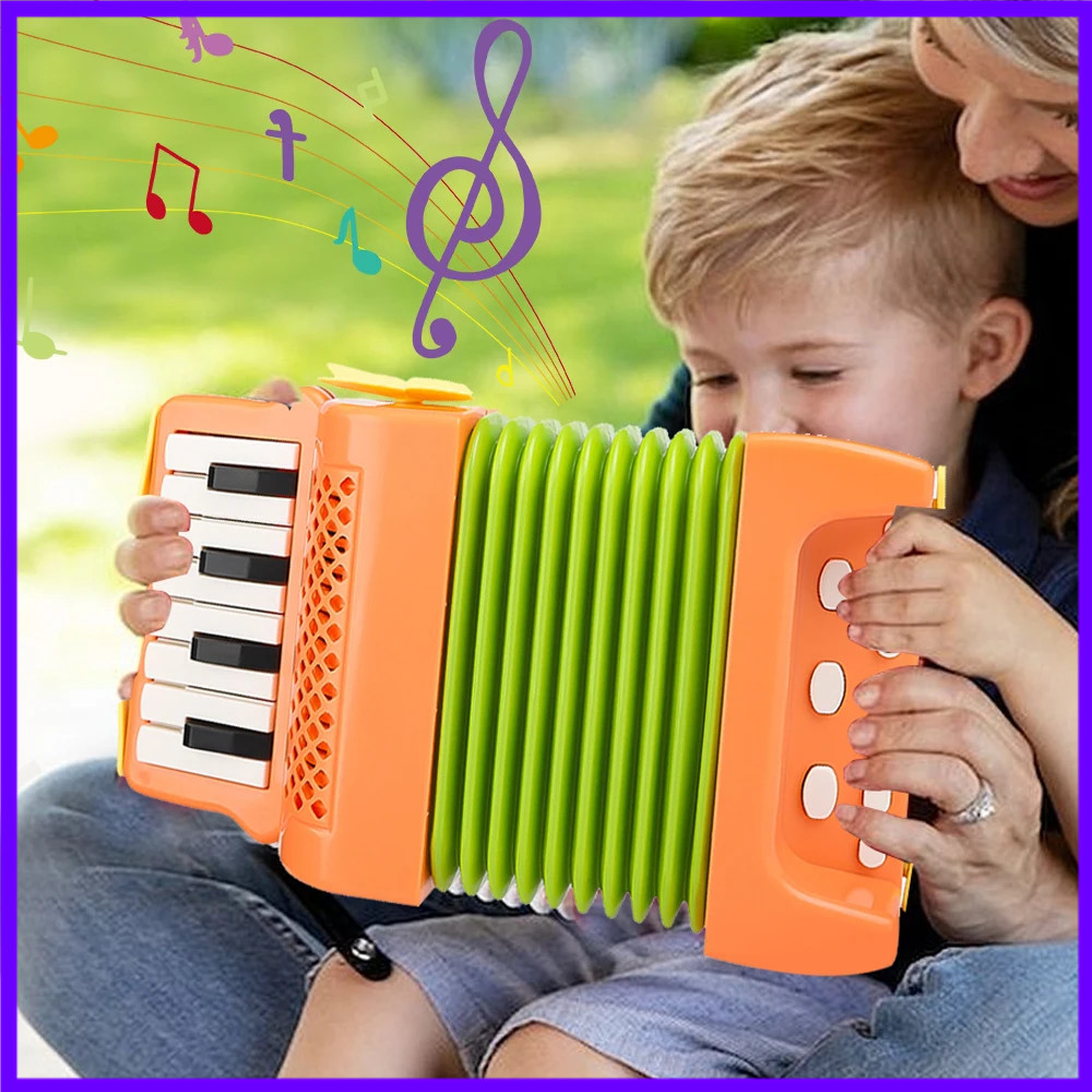 Musical Instrument For Toddlers - Kids Accordion Toy 10 Keys 8