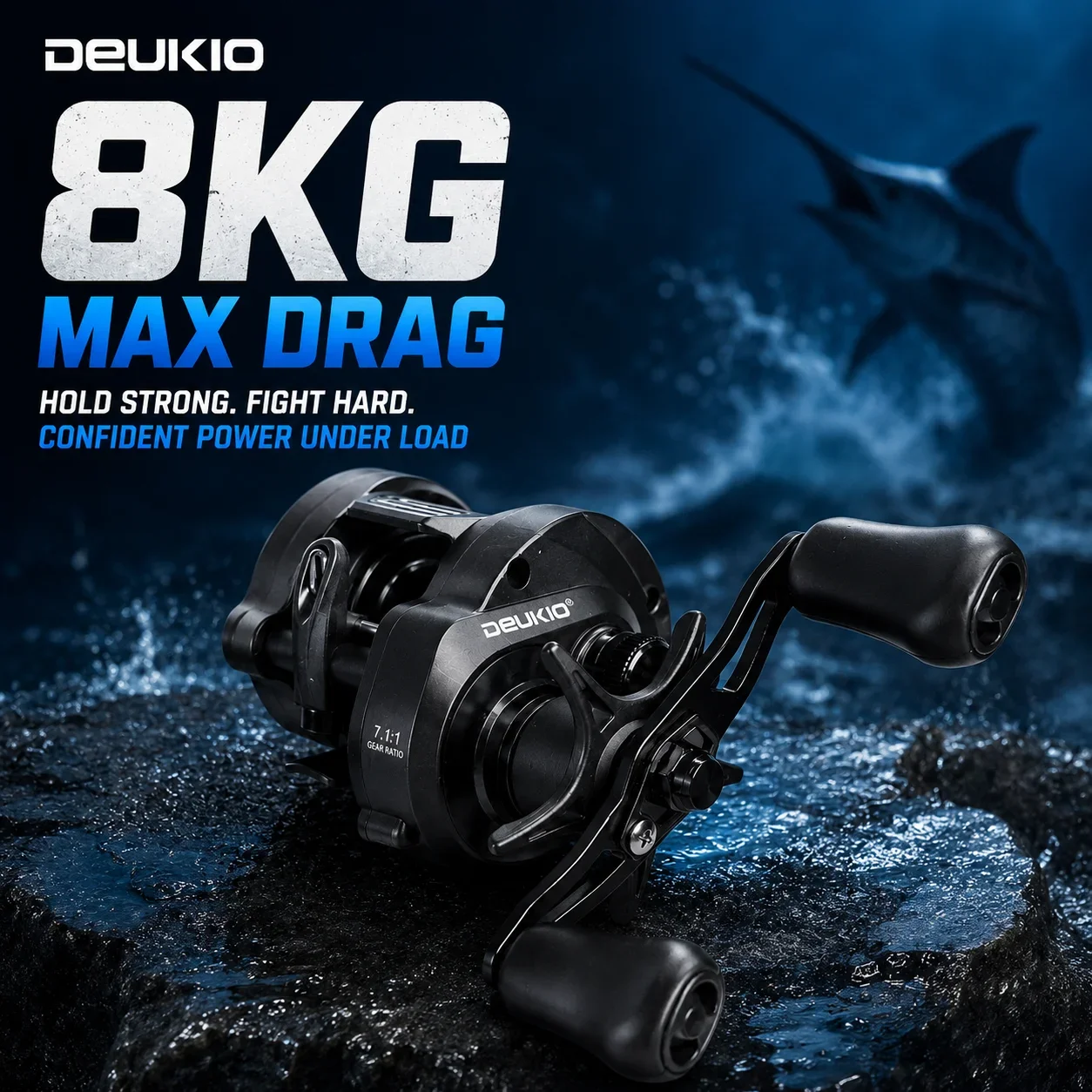 DEUKIO DC Baitcasting Reel, 7. - Ocean Drum Wave review and price