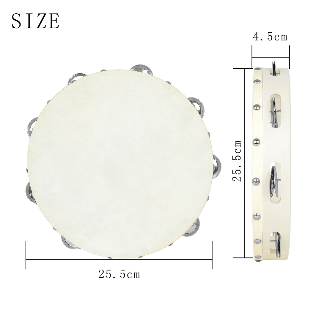 10 Inch Tambourine Hand Crank  - Musical Instrument Project review and price