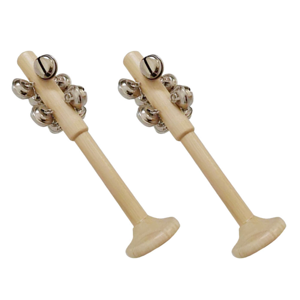2Pcs Wooden Stick Bells Educat - Musical Instrument For Toddlers review and price