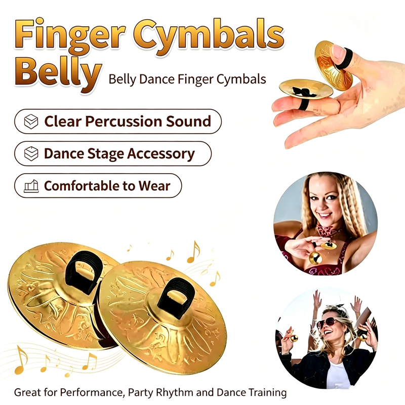 Hot Sale 2pcs Copper Mini Fing - Musical Instrument Zills review and price