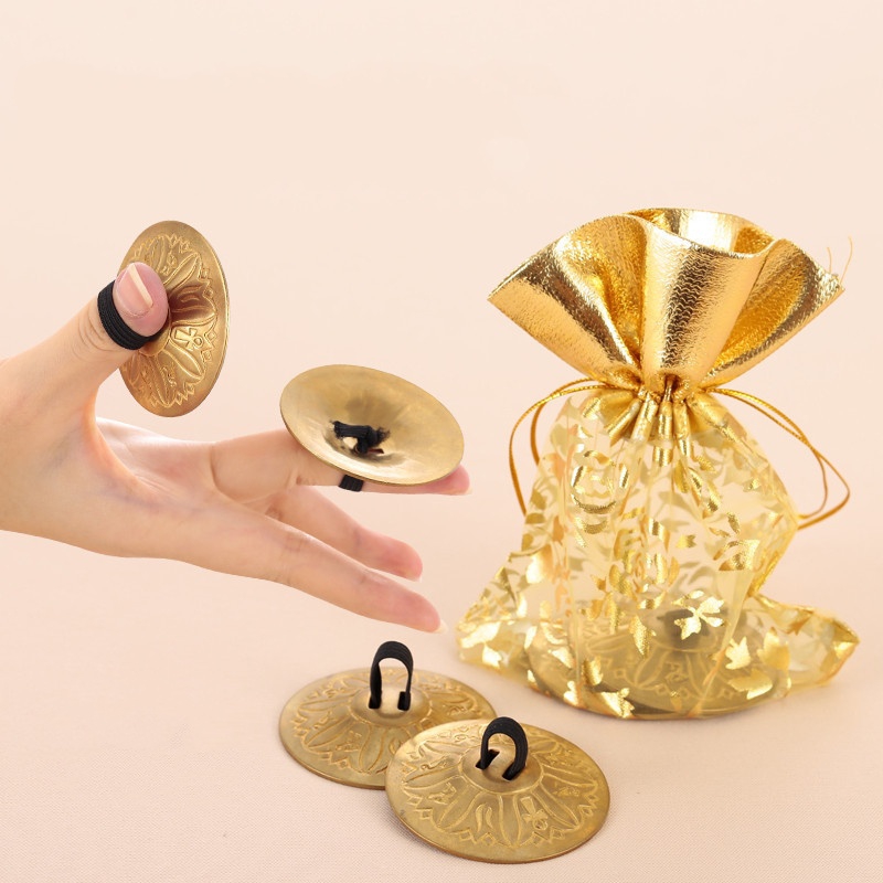 Hot Sale 2pcs Copper Mini Fing - Musical Instrument Zills review and price