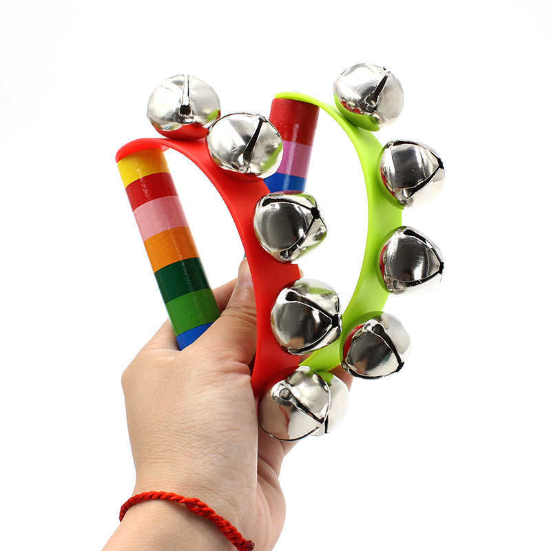 Rainbow Hand Jingle Bells Wood - A Musical Instrument You Shake review and price