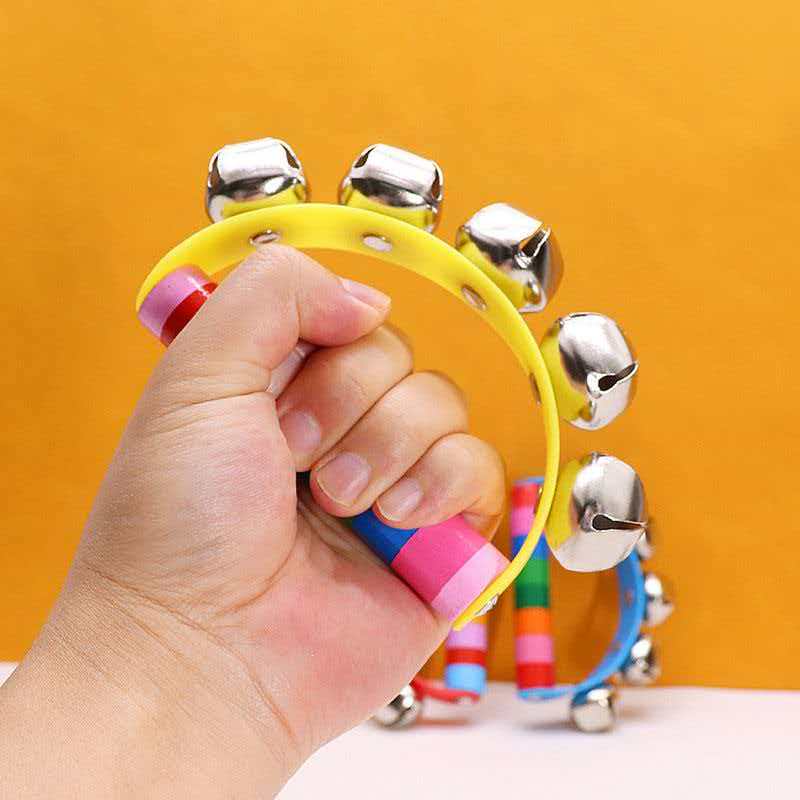 Rainbow Hand Jingle Bells Wood - A Musical Instrument You Shake review and price