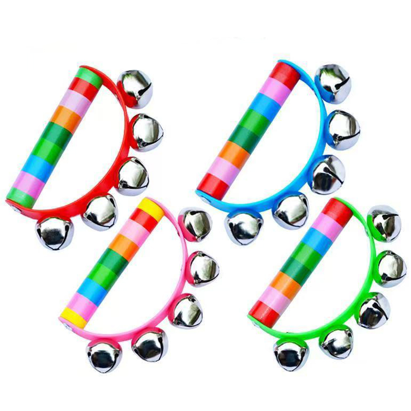 Rainbow Hand Jingle Bells Wood - A Musical Instrument You Shake review and price
