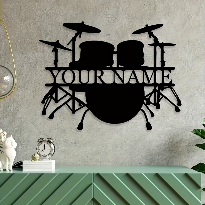 Custom Drum Set Metal Wall Art - Musical Instrument Name review and price