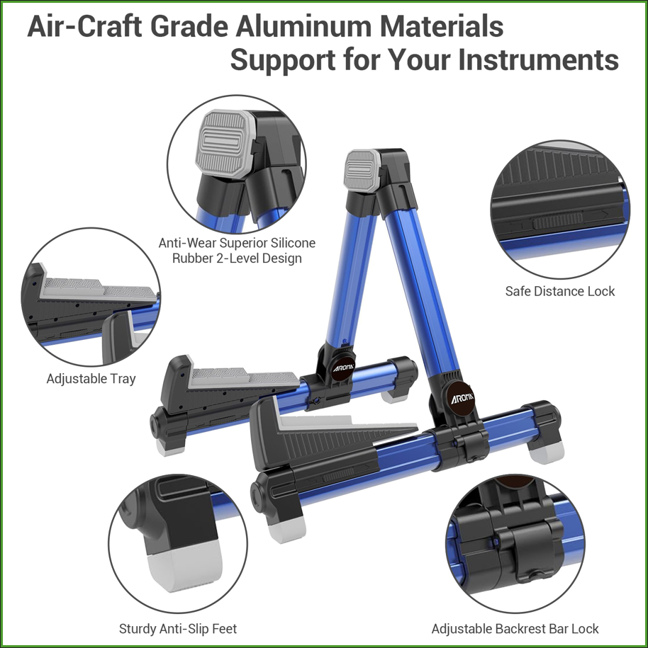Foldable Aluminum Guitar Stand - Musical Instrument Organ review and price