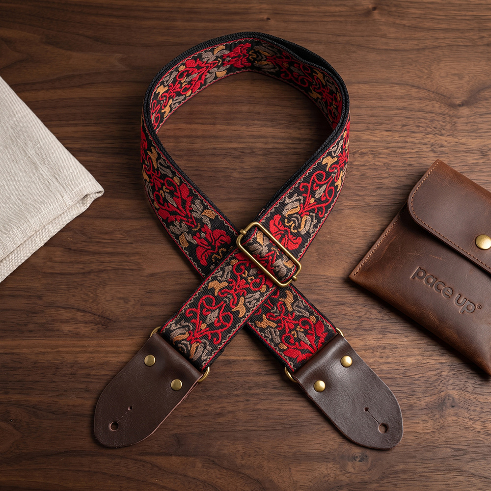 Embroidered Print Guitar Strap - Musical Instrument Organ review and price
