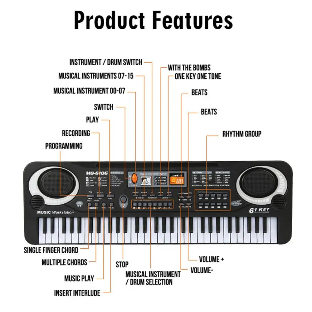 Kids Electronic Piano Keyboard - Musical Instrument Project review and price